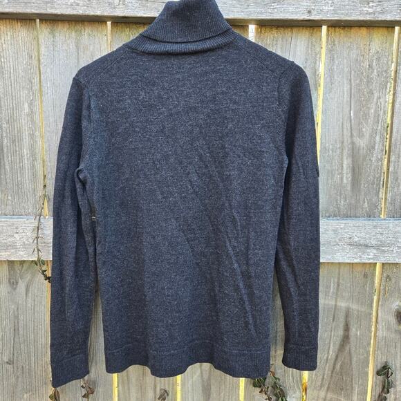 Pendleton Womens 100% Merino Wool Turtleneck Sweater L Dark Gray Quiet Luxury - Picture 4 of 9